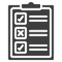 Checklist icon on clipboard